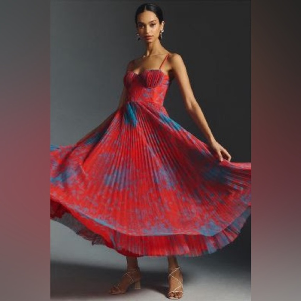 Hutch Amara pleated Maxi gown size 6 from Anthro Re